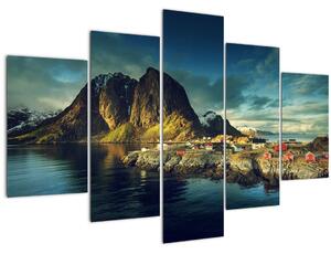 Slika ribarskog sela u Norveškoj (150x105 cm)