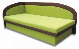 Zondo Jednostruki krevet (kauč) 80 cm Melvin (Devon 001 zelena + Devon 009 smeđa) (L). 793133