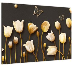 Slika - Tulipani - apstrakcija (70x50 cm)