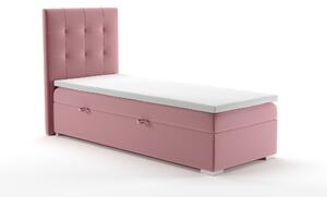 Zondo Jednostruki krevet Boxspring 90 cm Denny (s prostorom za odlaganje) (ružičasta). 1020273