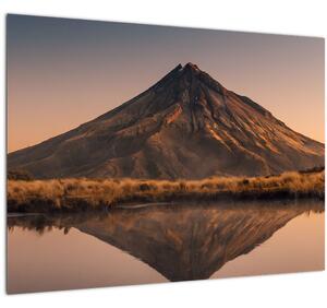 Slika odsjaj planine Taranaki, Novi Zeland (70x50 cm)