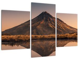 Slika odsjaj planine Taranaki, Novi Zeland (90x60 cm)