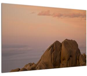 Slika zalaska sunca u stijenama (90x60 cm)