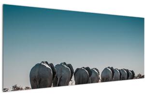 Slika - Odlazak slonova (120x50 cm)