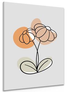 Slika minimalistički cvijet No1