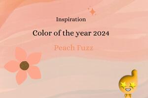Tapeta listovi s kolibrijima u nijansi Peach Fuzz