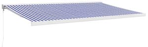 VidaXL Tenda na uvlačenje plavo-bijela 5 x 3 m od tkanine i aluminija