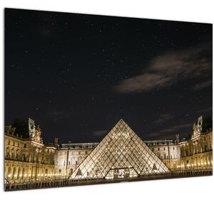 Staklena slika - Louvre noću (70x50 cm)