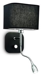 Ideal Lux - Zidna svjetiljka 1xE14/40W/230V + LED/1W/230V crna