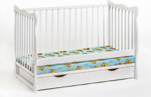 Zondo Dječji krevetić 60 cm ASM Adria II 26 WW BAP+M (bijela) (s madracem i prostorom za odlaganje). 1024543