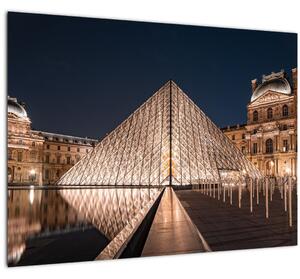 Staklena slika - Louvre noću (70x50 cm)
