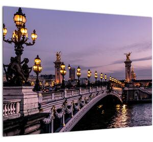 Staklena slika - Most Aleksandra III. u Parizu (70x50 cm)