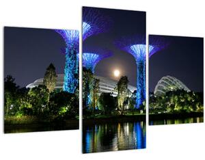 Slika punog mjeseca u singapurskim vrtovima (90x60 cm)