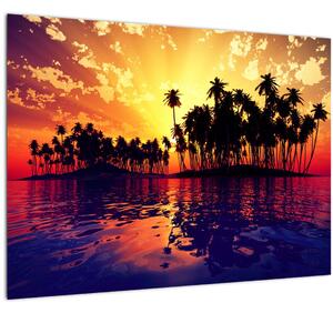 Slika otoka u zalasku sunca (70x50 cm)