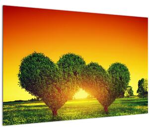 Slika - Srce u krošnjama drveća (90x60 cm)