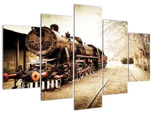 Slika - Povijesna lokomotiva (150x105 cm)