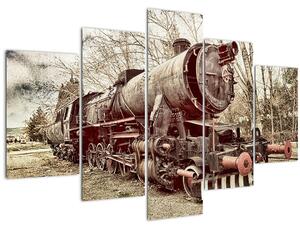 Povijesna slika lokomotive (150x105 cm)