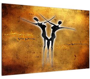Slika naslikanog plesnog para (90x60 cm)