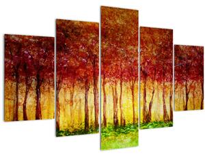 Slika - Naslikana listopadna šuma (150x105 cm)