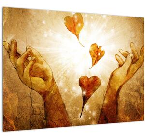 Slika - Naslikane ruke pune ljubavi (70x50 cm)