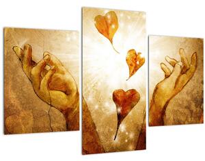 Slika - Naslikane ruke pune ljubavi (90x60 cm)