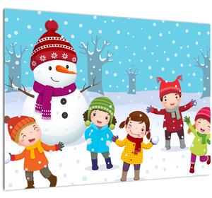 Slika - Zimska dječja zabava (70x50 cm)