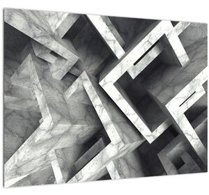 Apstraktna slika kockica (70x50 cm)