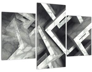 Apstraktna slika kockica (90x60 cm)