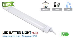 LED Vodotijesna svjetiljka 60cm 20W - Hladno bijela