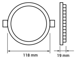 LED PANEL UGRADBENI 6W OKRUGLI - Toplo bijela
