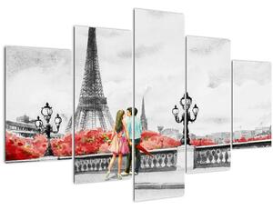 Slika - Ljubavnici u Parizu (150x105 cm)