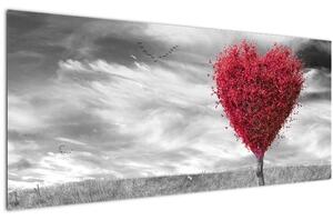 Slika - Krošnja stabla u obliku srca (120x50 cm)