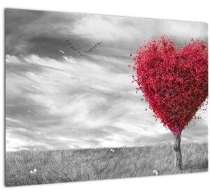 Slika - Krošnja stabla u obliku srca (70x50 cm)