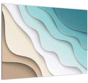 Apstraktna slika morske obale (70x50 cm)