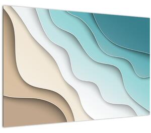 Apstraktna slika morske obale (90x60 cm)