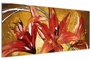 Slika cvjetova ljiljana (120x50 cm)