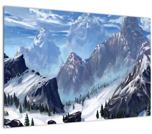 Slika - Naslikane planine (90x60 cm)