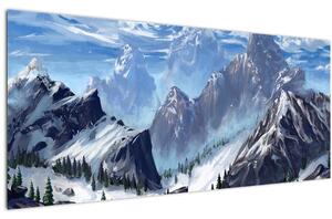 Slika - Naslikane planine (120x50 cm)