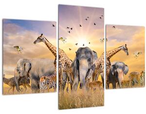 Slika - Afričke životinje (90x60 cm)