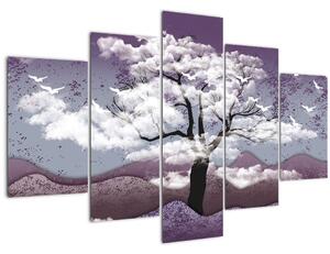 Slika - Stablo u oblacima (150x105 cm)