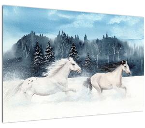 Slika naslikanih konja (90x60 cm)
