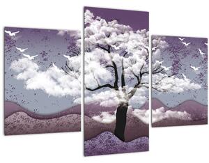 Slika - Stablo u oblacima (90x60 cm)