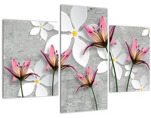 Slika cvjetne apstrakcije (90x60 cm)