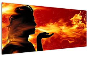 Slika žene s plamenom (120x50 cm)