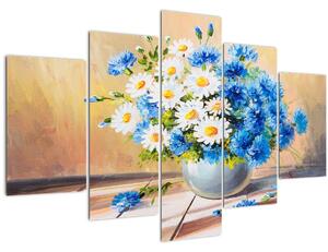 Naslikana slika cvijeća u vazi (150x105 cm)