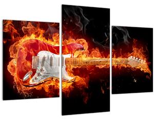 Slika - Gitara u plamenu (90x60 cm)
