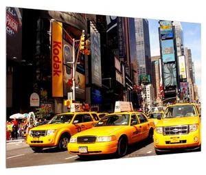 Slika žutih taksija u New Yorku (90x60 cm)