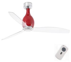 FARO 32029 - Stropni ventilator MINI ETERFAN crveni/prozirni