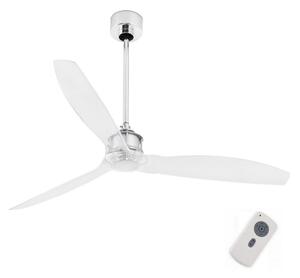 FARO 33394 - Stropni ventilator JUST FAN sjajni krom/prozirna + DU