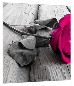 Slika ružičaste ruže (30x30 cm)